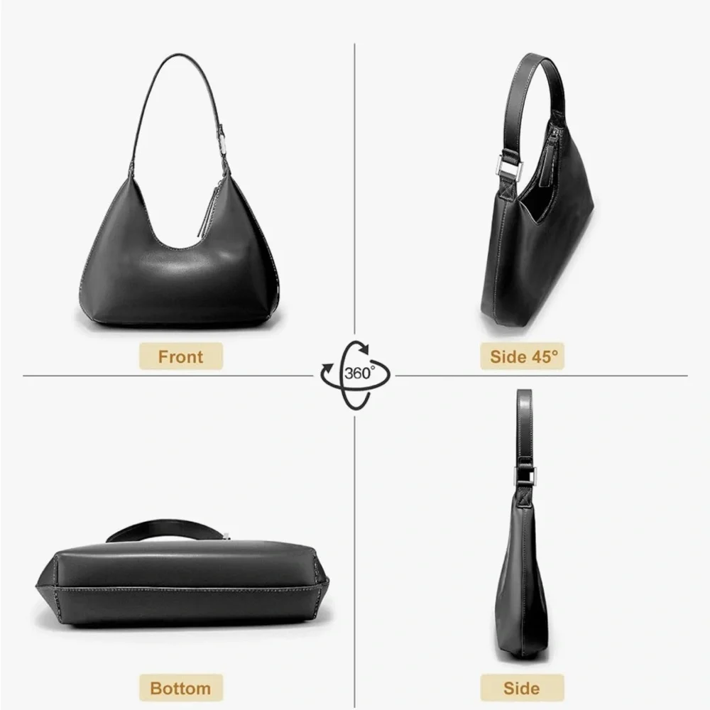 Women’s Black Shoulder Strap HOBO Bag